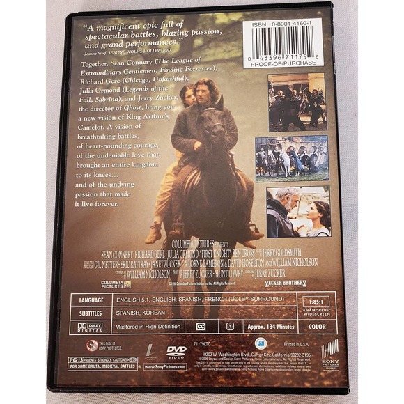 Sword Collection A Knights Tale, Kingdom of Heaven, and First Knight 3 DVD's - Picture 6 of 10